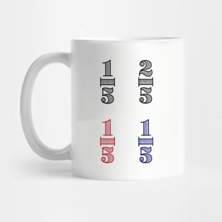One Fifth, Two Fifth, Red Fifth, Blue Fifth Mug